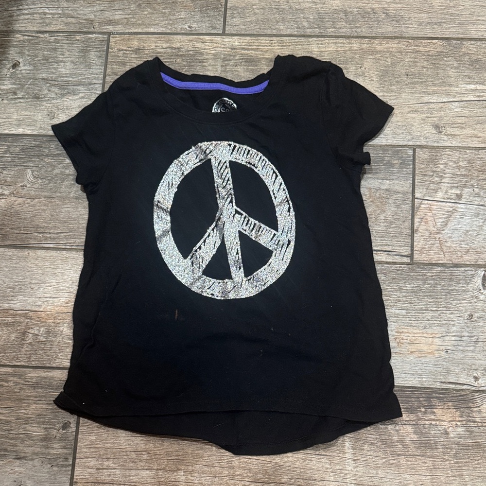 SO Black Kids T-Shirt with Peace Sign - Picture 1 of 3